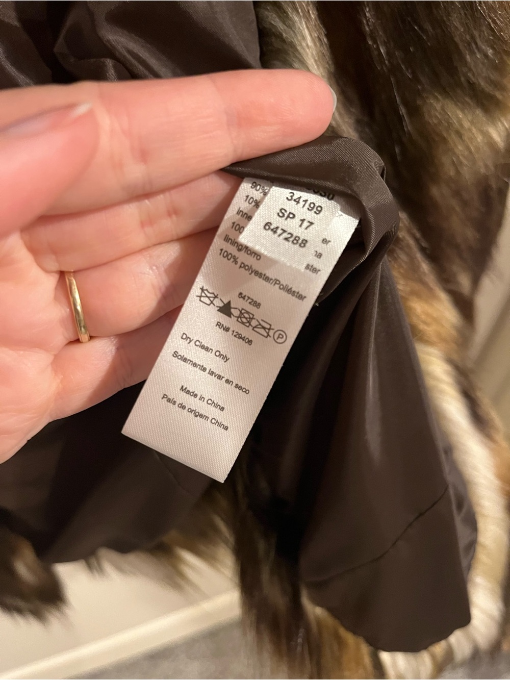 VENUS Multicolor Faux Fur Teddy Jacket in Brown & Cream Tones - Picture 8 of 9